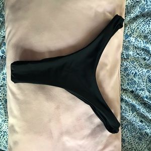 Black thong bikini bottoms